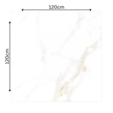 CECILA GOLD – 120x120cm glossy porcelain tile with elegant gold marble design. Large format tile perfect for luxurious flooring and wall applications.