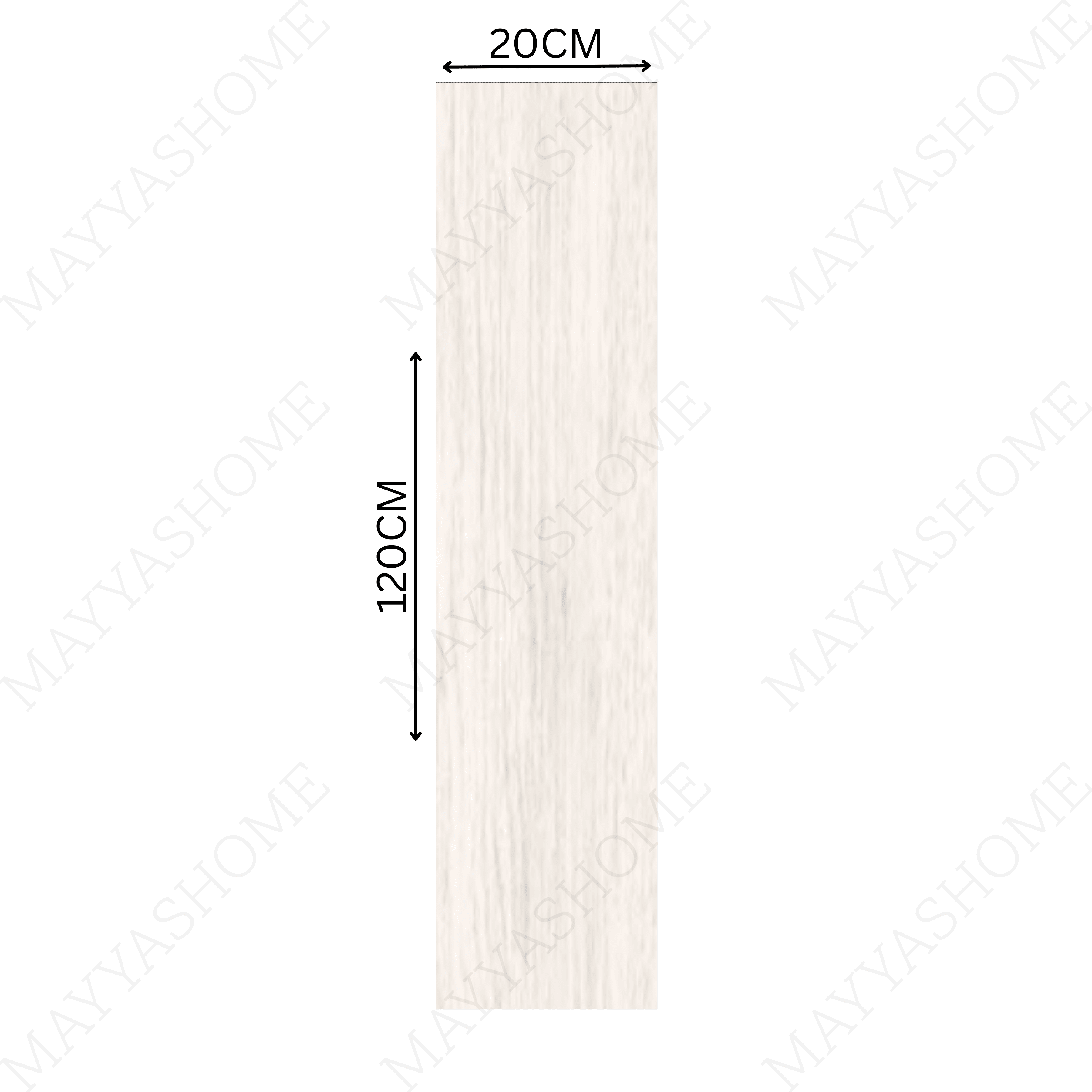 CIAZ WHITE 20x120cm porcelain tile features a matte white wood look, 09MM thick—perfect for clean, modern spaces needing brightness and durability.