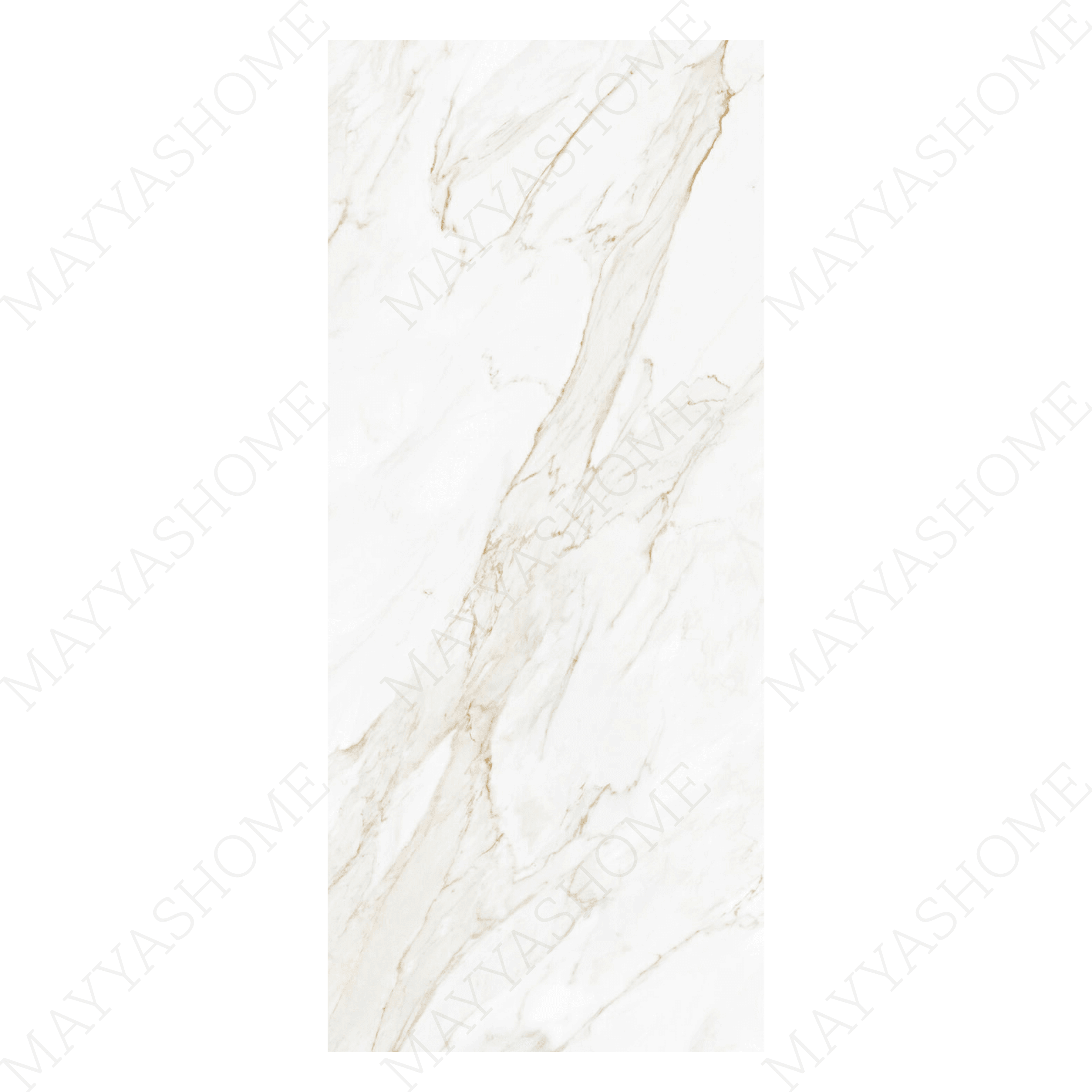 Calacatta Borghini 120x320cm glossy book-match porcelain slab with bold veining. Perfect for luxury walls, floors, and statement interiors.