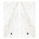 Calacatta Borghini 120x320cm glossy book-match porcelain slab with bold veining. Perfect for luxury walls, floors, and statement interiors.