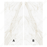 Calacatta Borghini 120x320cm glossy book-match porcelain slab with bold veining. Perfect for luxury walls, floors, and statement interiors.
