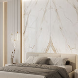 Calacatta Nuvo Bookmatch Crystal Polish Colorbody slab 120x280cm, 9mm thick, with Random 02 marble design for premium floors, walls and statement interiors.