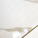 Calcatta Noir glossy marble effect porcelain tile 60x120cm with 9mm thickness features white base, bold black veining and polished finish.