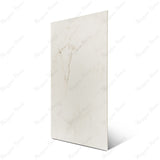 Calcatta porcelain tile in 60x120cm size featuring elegant white marble texture with soft grey veining and durable 9mm thickness for floors and walls.