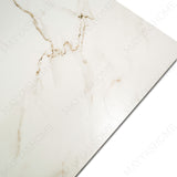Calcatta porcelain tile in 60x120cm size featuring elegant white marble texture with soft grey veining and durable 9mm thickness for floors and walls.