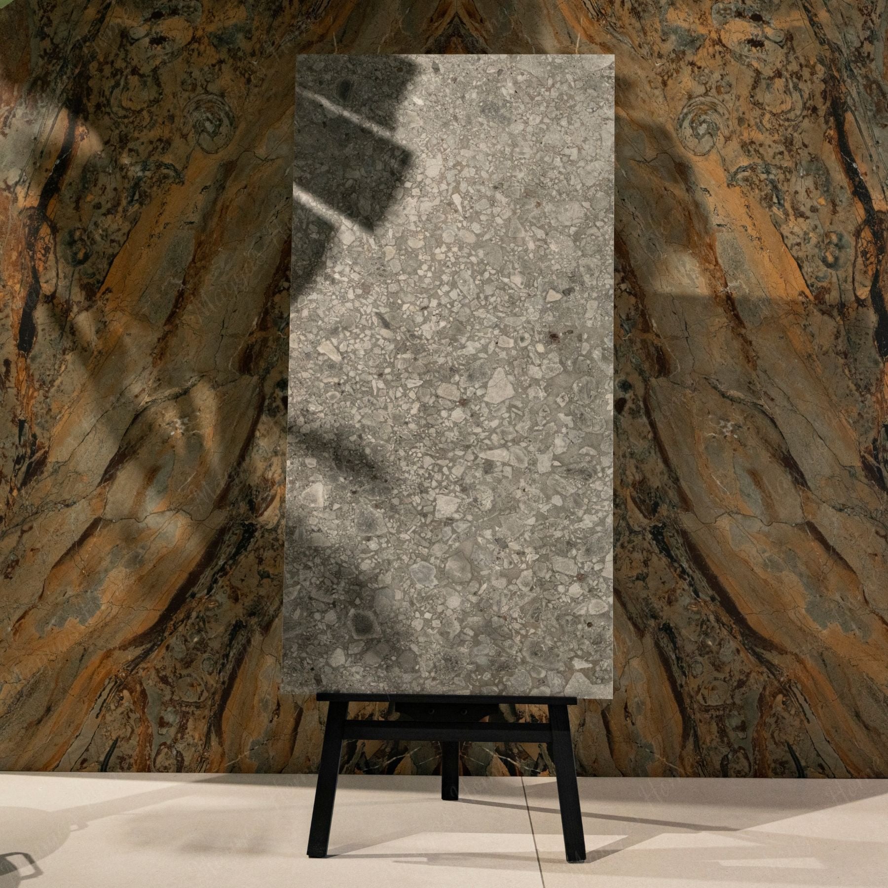 Ceppo De Natural porcelain tile 60x120cm 9mm thick features a natural stone look with durable porcelain performance for floor and wall applications.
