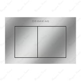 Chrome polished slate flush plate – slim dual-flush design, easy-clean, durable, stylish modern bathroom solution for concealed cisterns.