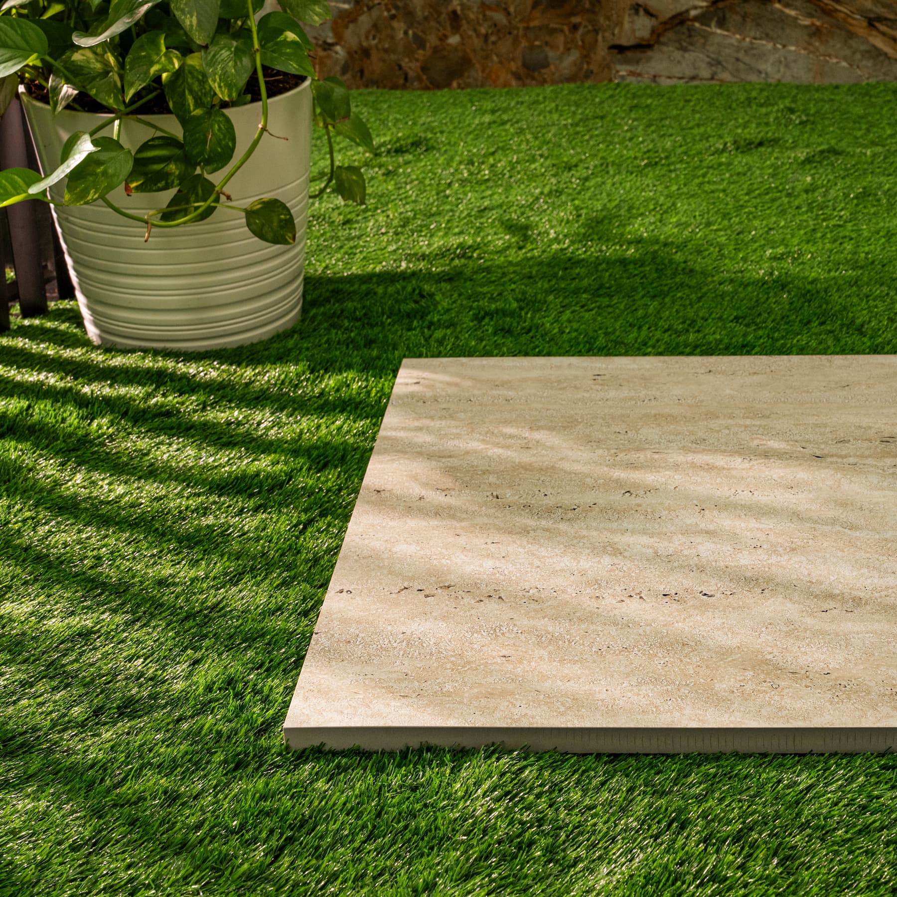 Classic Roma Travertino Beige porcelain tile 60x120x2 with elegant matt finish. Natural travertine look large format tile ideal for modern floors and walls.