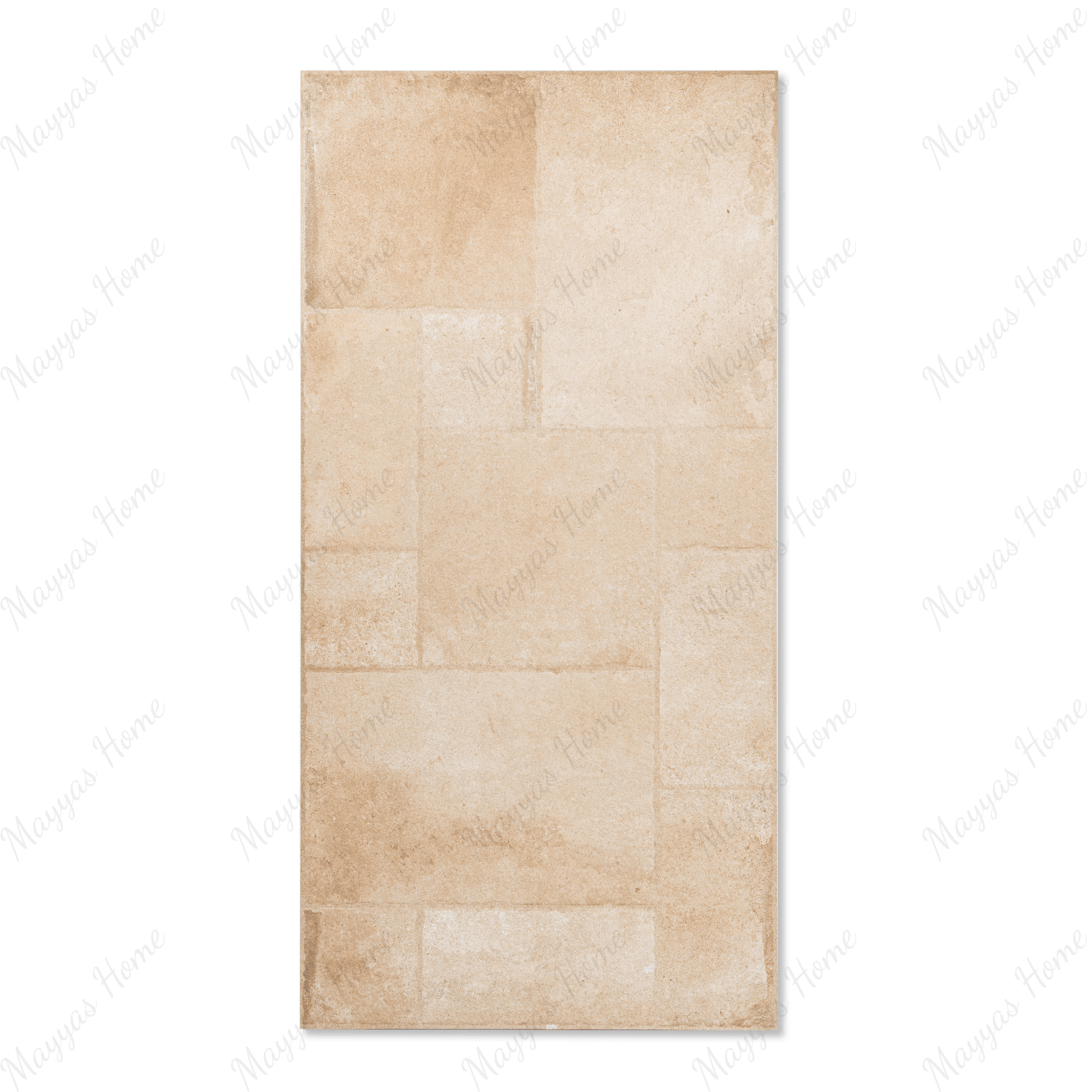 Cottage Clay Cubix porcelain tile 60x120cm 9mm thickness, clay stone look with geometric decor, durable porcelain tile for modern walls and floors.