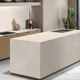 Crema Uno white body porcelain tile with elegant cream design