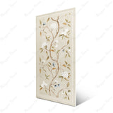 Crema Frame Blossom matt stone effect porcelain tile 60x120cm with 9mm thickness features soft beige tones and elegant floral detailing.
