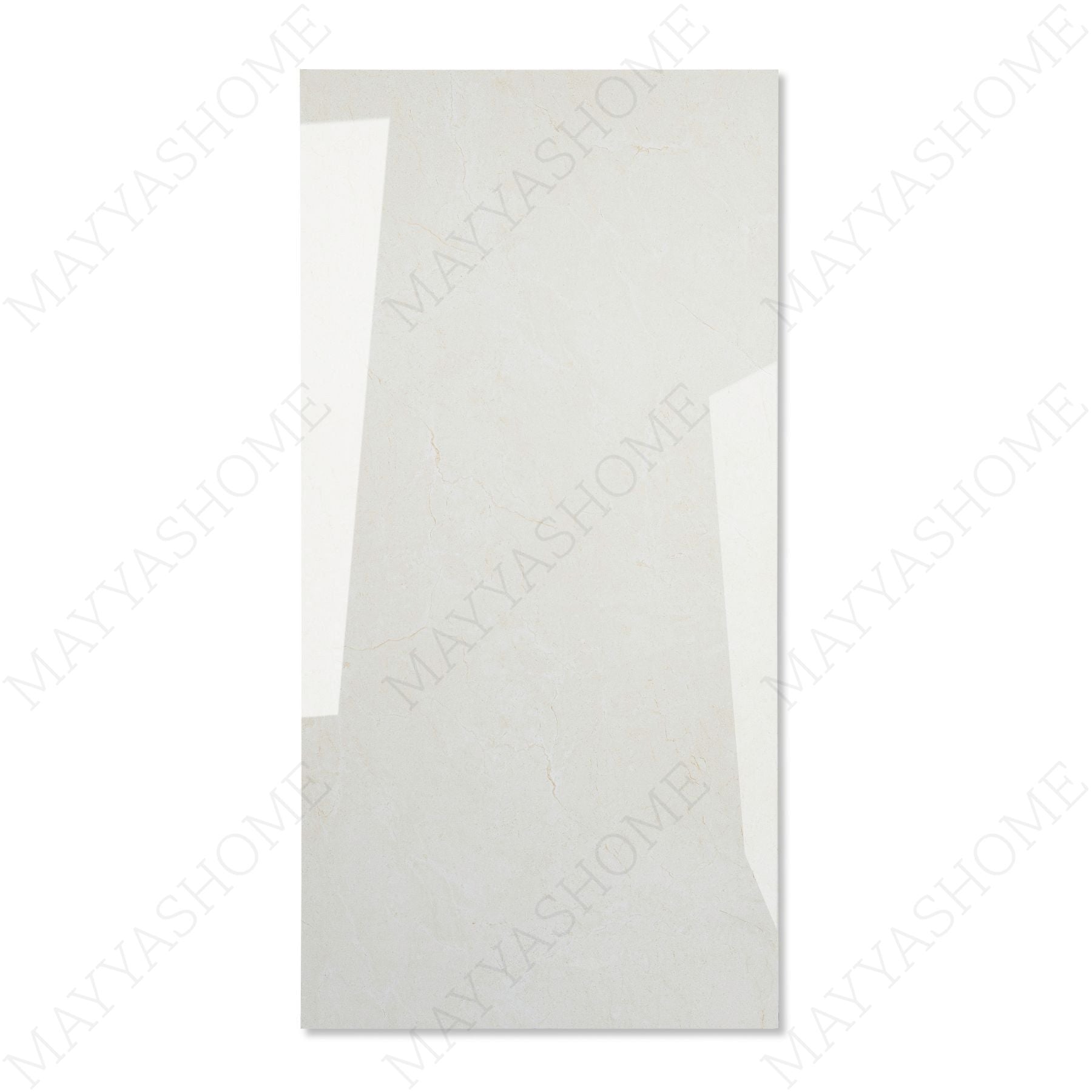 Crema Marfil glossy marble effect porcelain tile 60x120cm with 9mm thickness, perfect for elegant and timeless interiors.