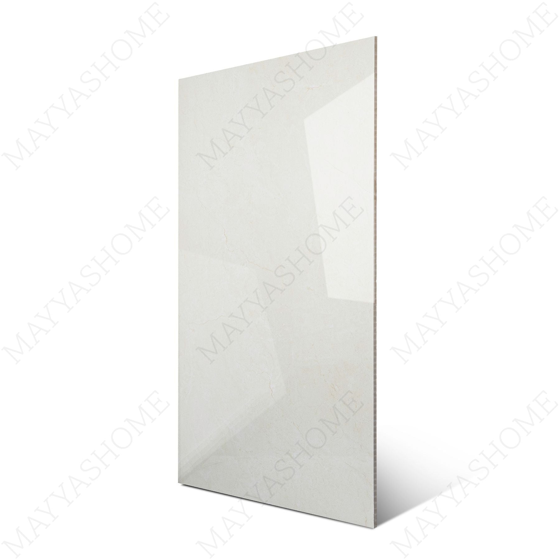 Crema Marfil glossy marble effect porcelain tile 60x120cm with 9mm thickness, perfect for elegant and timeless interiors.