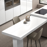 Crystal White porcelain tile with elegant white marble-look design