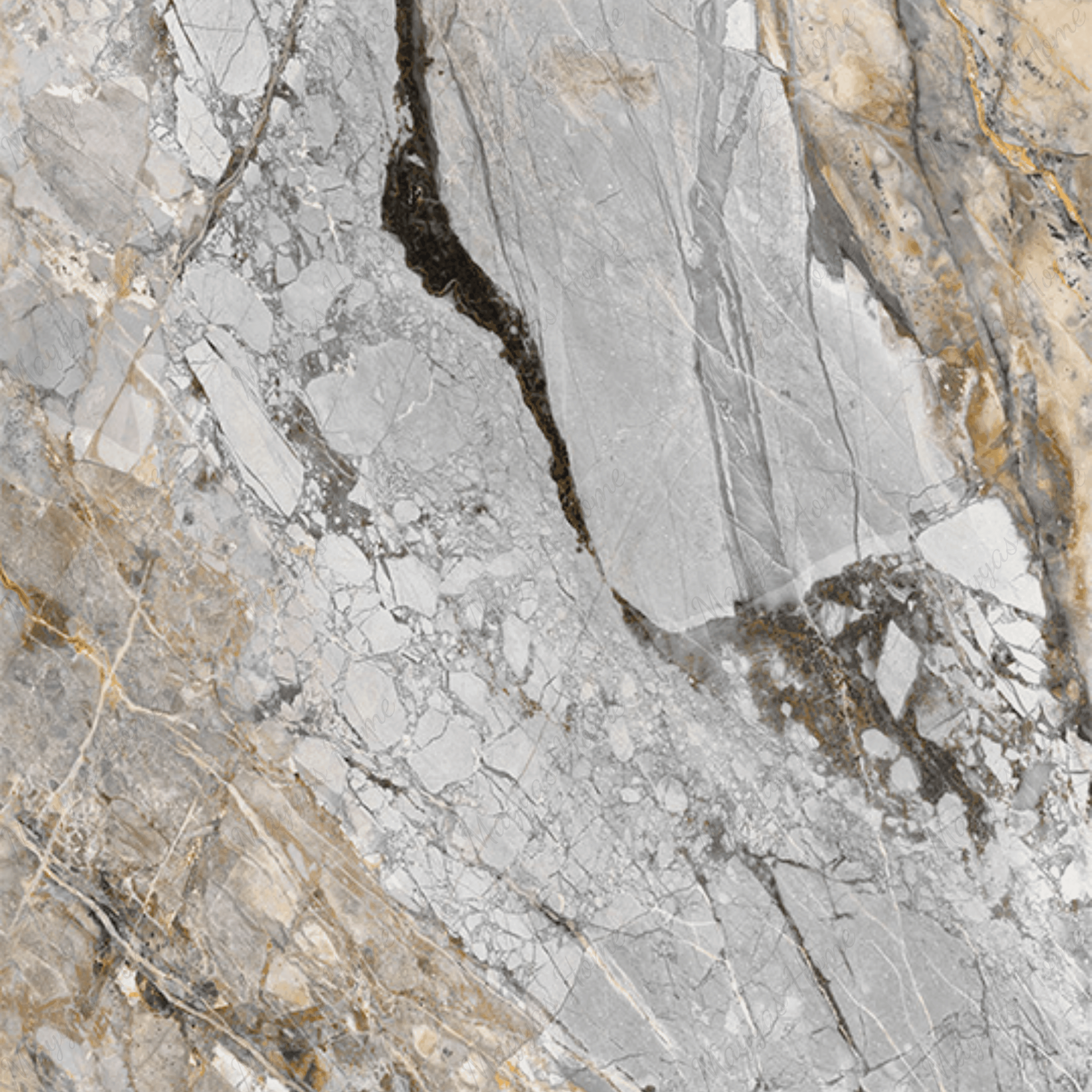 DEVINE GREY 120x278cm book match marble look tile in glossy finish. A sleek large format tile ideal for modern interior design.