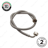 DN8 steel braided flexible hose with 900mm length, straight and 90° G1/2 female connections. Ideal for commercial and residential plumbing projects in UAE.