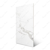 Discover STATUARIO FEATHER porcelain tile 600x1200mm with 9MM thickness and glitter on matt finish. Durable large format tile perfect for elegant shimmer-enhanced flooring and walls.