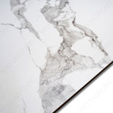 Discover STATUARIO FEATHER porcelain tile 600x1200mm with 9MM thickness and glitter on matt finish. Durable large format tile perfect for elegant shimmer-enhanced flooring and walls.
