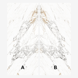 Elegant book match marble look tiles with a refined matt finish. 120x320cm large format tile perfect for premium interior surfaces