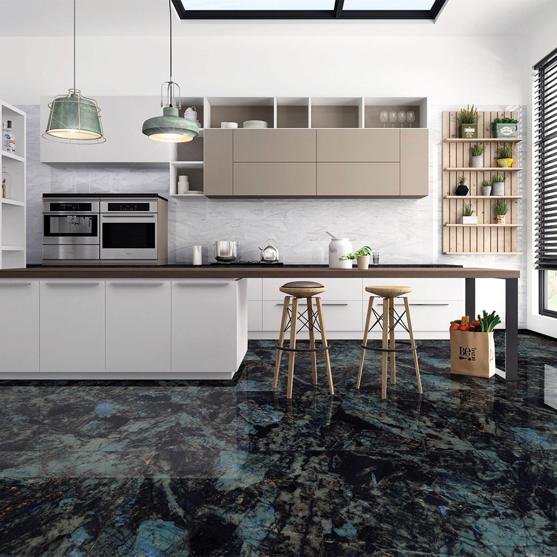 Explore the ALDO AMAZE high glossy large format porcelain tile, 60x120cm with a premium marble-look finish. Durable 9MM porcelain tile ideal for elegant floors and walls, offering easy installation and lasting beauty.