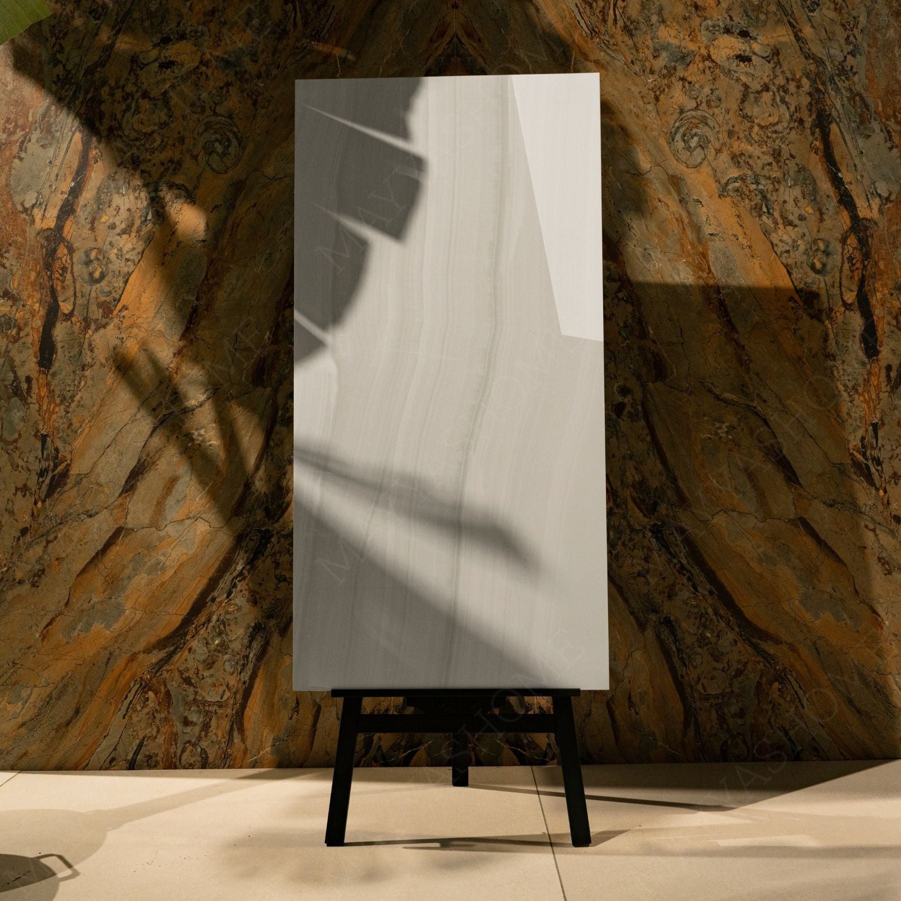 Explore the GLACIER WHITE large format porcelain tile, 60x120cm with a glossy marble-look finish. Durable 9MM porcelain tile ideal for floors and walls, offering elegance, easy installation, and lasting beauty.