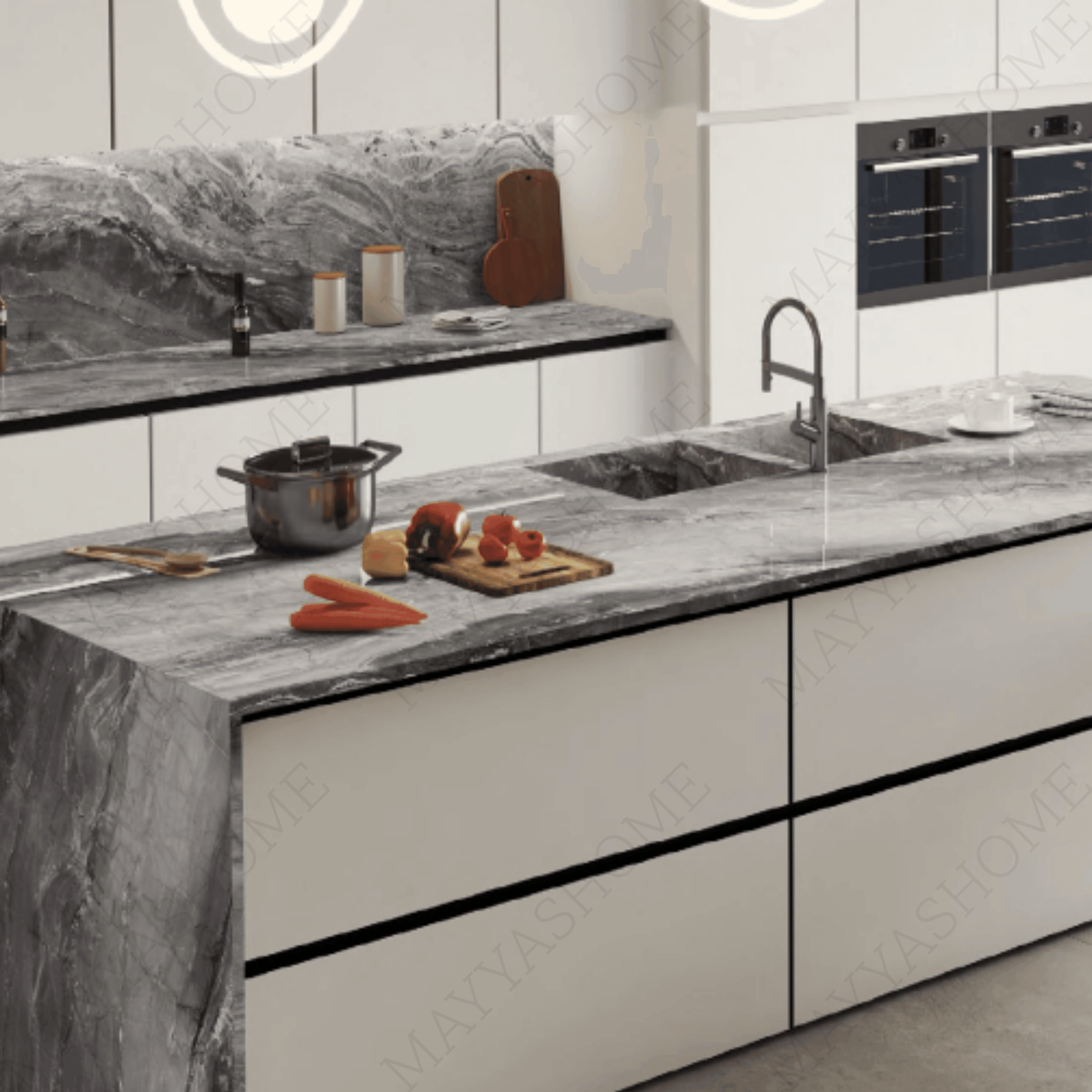 FRAPPUCCINO GREY 120x278cm grey stone look tile with subtle texture and a refined matt finish. A premium large format tile for modern interiors.