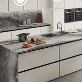FRAPPUCCINO GREY 120x278cm grey stone look tile with subtle texture and a refined matt finish. A premium large format tile for modern interiors.