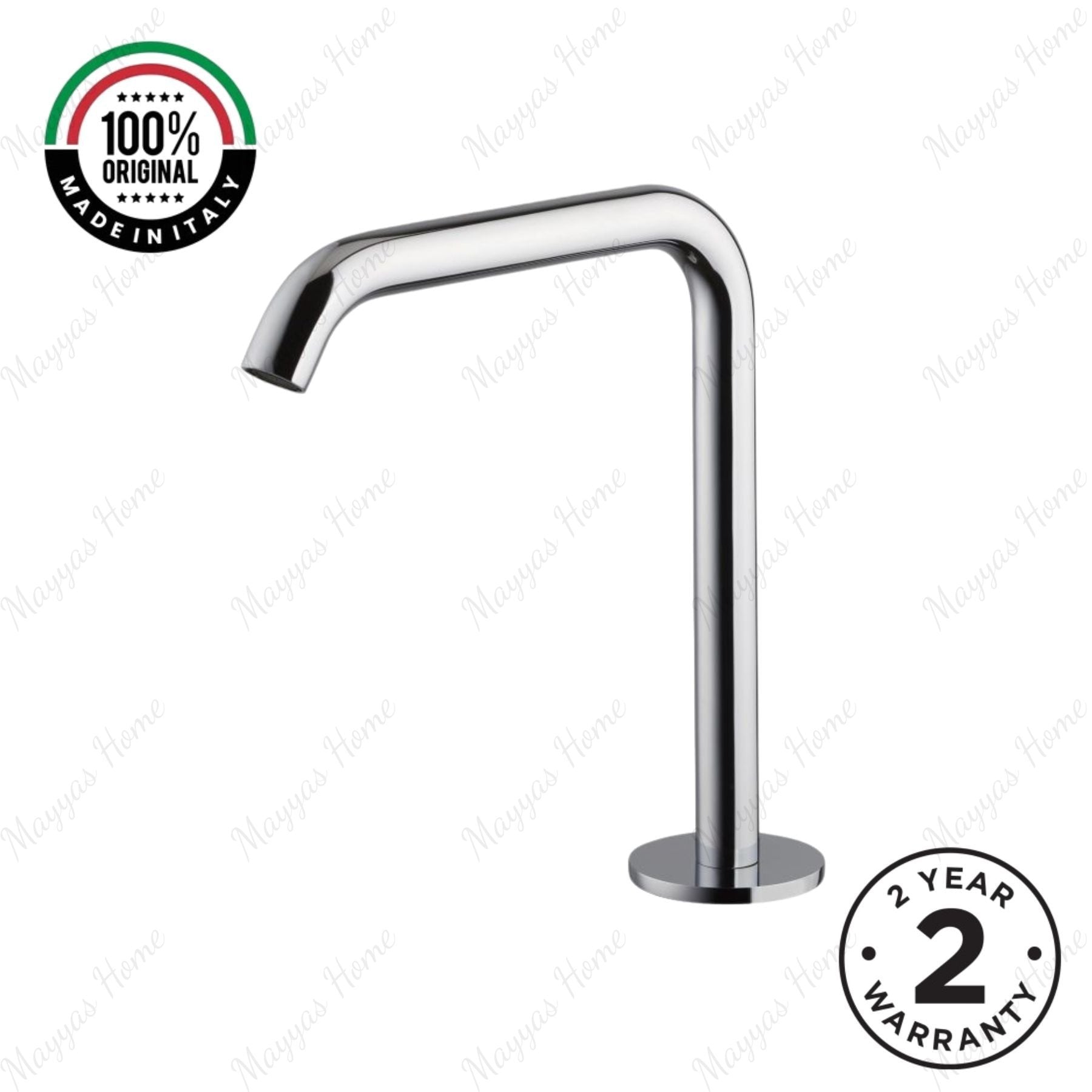 Fixed washbasin spout for above-counter installation with G1/2 male threaded connection. Perfect for hotels, offices, hospitals and commercial bathrooms in UAE.