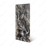 Florance Black porcelain tile 60x120cm 9mm thickness, black marble look design, durable porcelain tile for modern luxury floors and walls.