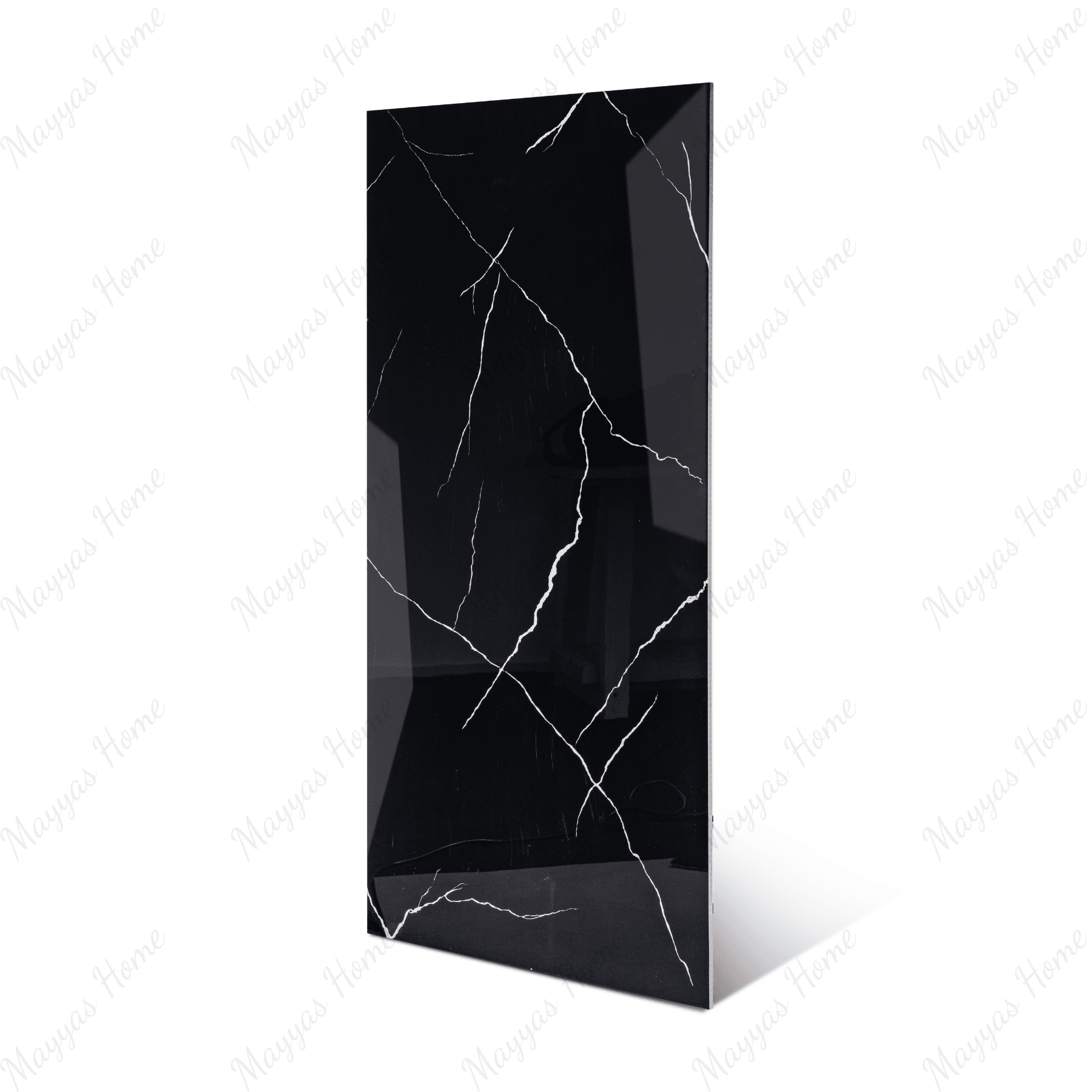 Forest Black porcelain tile 60x120cm 9mm thickness, bold marble look design, durable porcelain, ideal for luxury floors and walls.