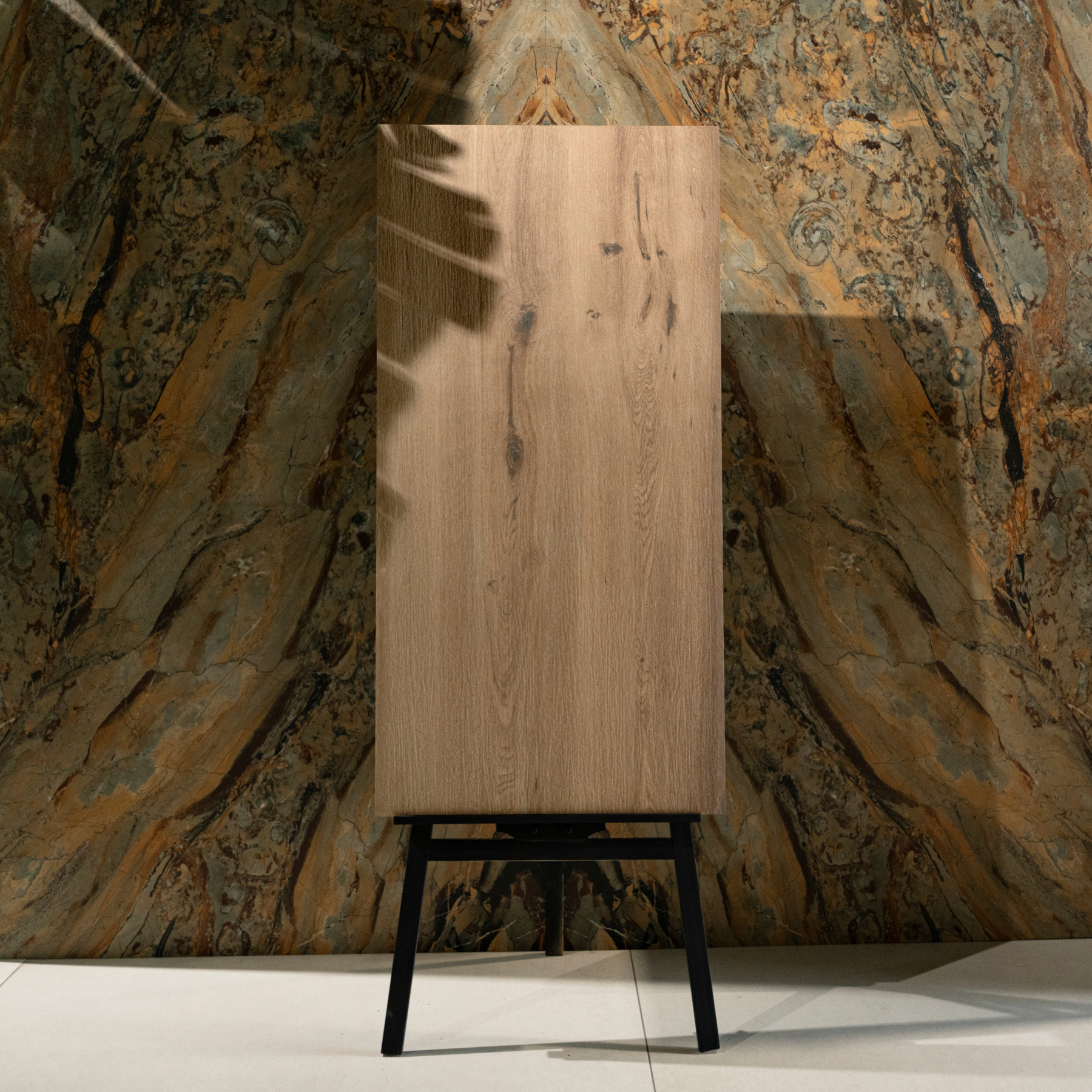 Forest Oak porcelain tile 60x120cm 2mm thickness, wood look design, durable porcelain tile for warm natural floors and walls.