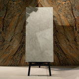Fur Ice glossy marble effect porcelain tile 60x120cm with 9mm thickness features icy white base, soft grey texture and polished finish.