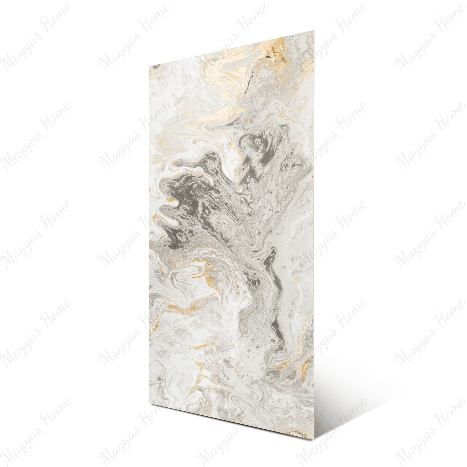 Fusion Gold porcelain tile 60x120cm with 9mm thickness features a bold marble look with gold veining, durable porcelain body for floors and walls.