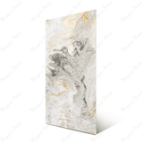 Fusion Gold porcelain tile 60x120cm with 9mm thickness features a bold marble look with gold veining, durable porcelain body for floors and walls.