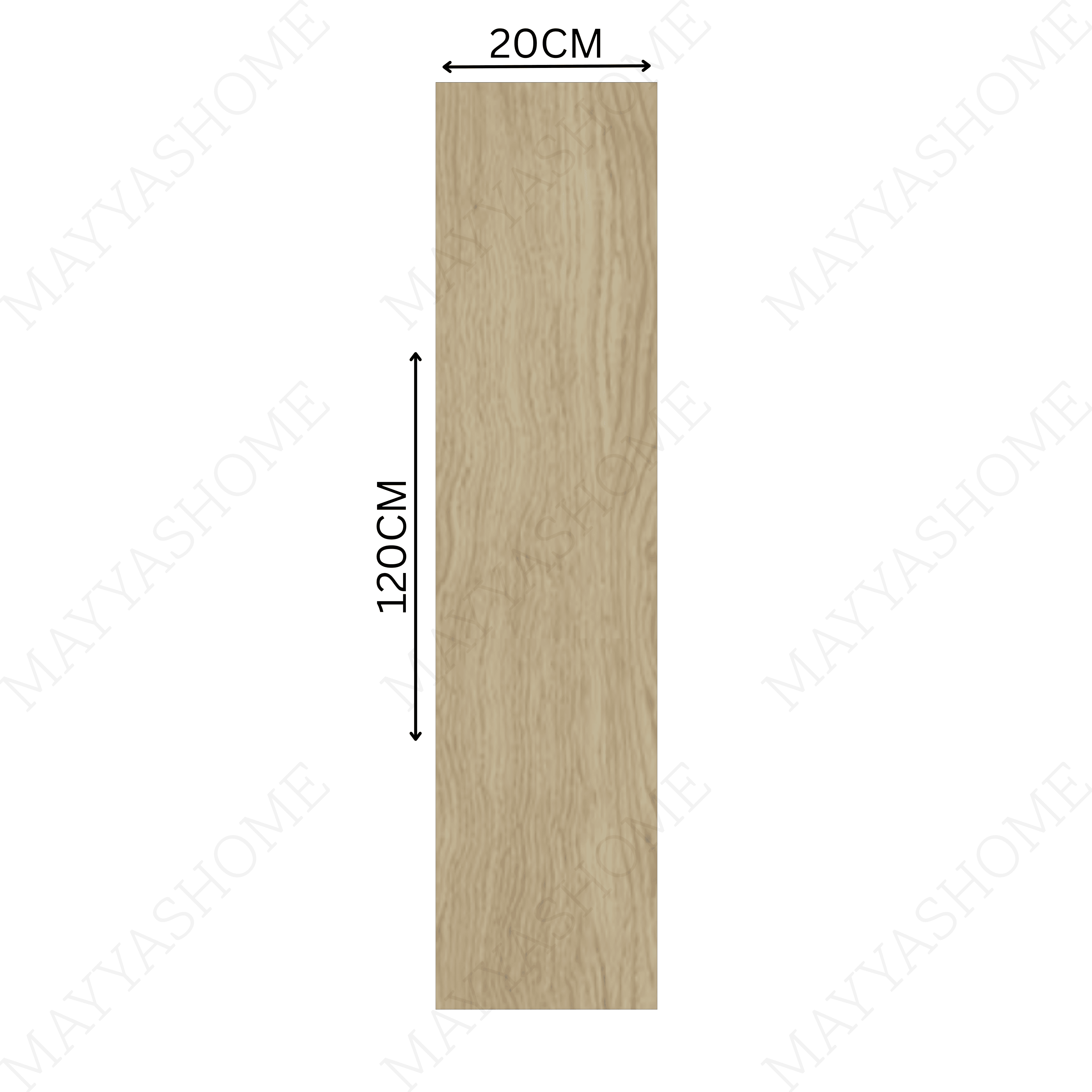 GLASS CREMA 20x120cm tile features a matte cream wood-look finish, 09MM thick—perfect for bright, modern interiors with durability and easy maintenance.