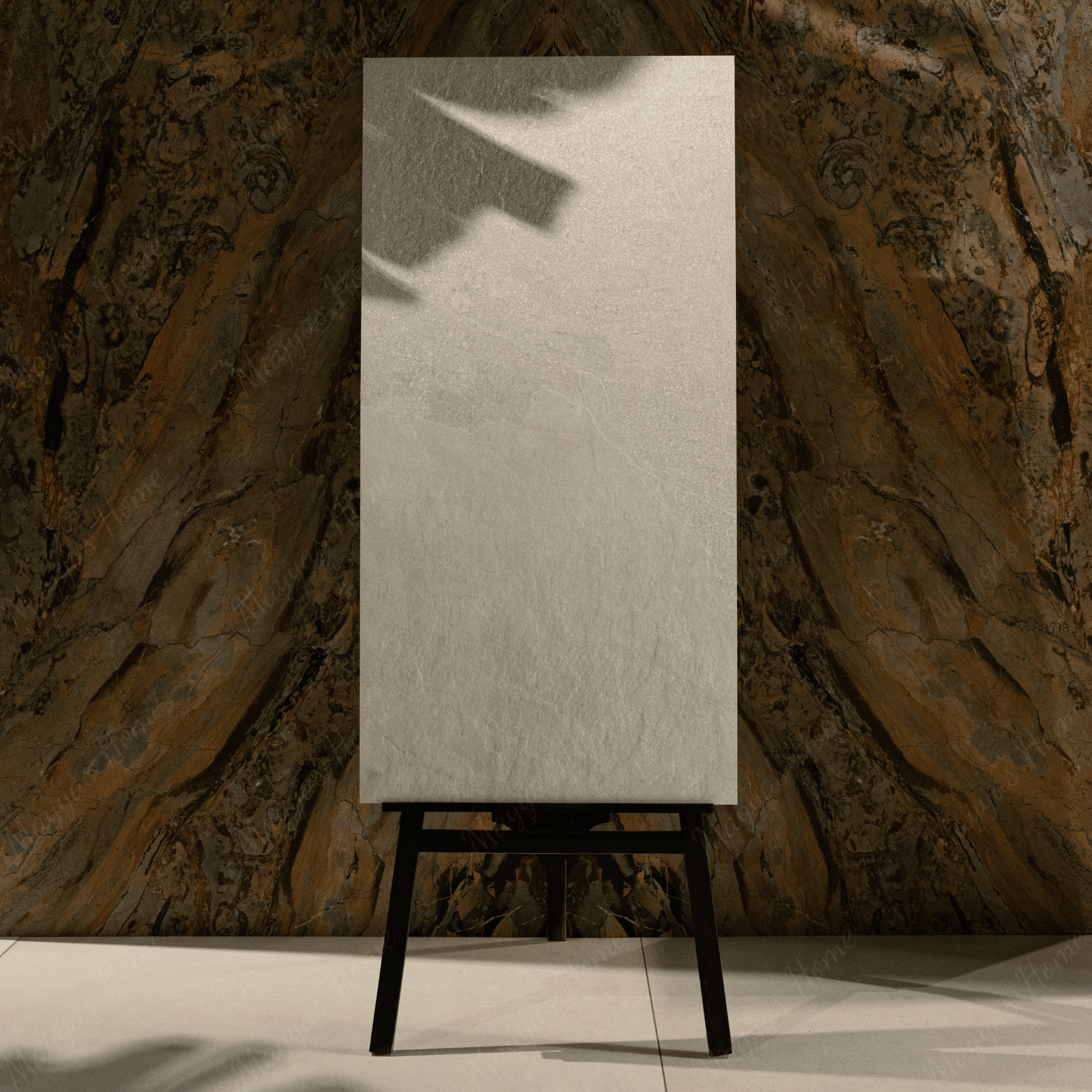 Getaffee Beige porcelain tile 60x120cm 20mm thickness, beige stone look design, durable porcelain tile for indoor and outdoor floors.