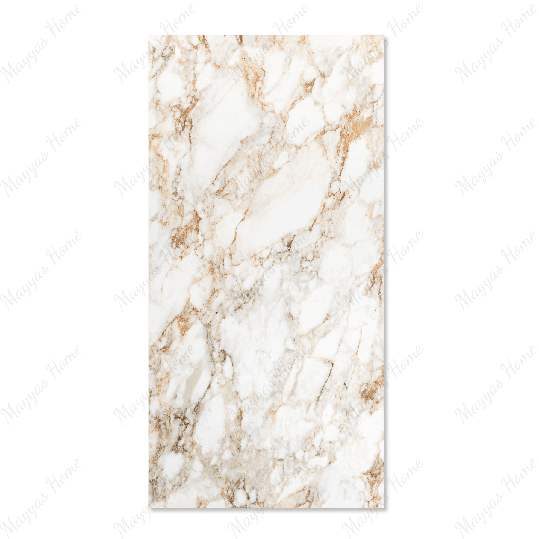 Giza Gold porcelain tile 60x120cm with 9mm thickness features a luxury marble look with gold veining, durable porcelain body for floors and walls.