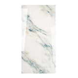 Grazzu Azul glossy marble effect porcelain tile 60x120cm with 9mm thickness features rich blue tones and polished luxury finish.
