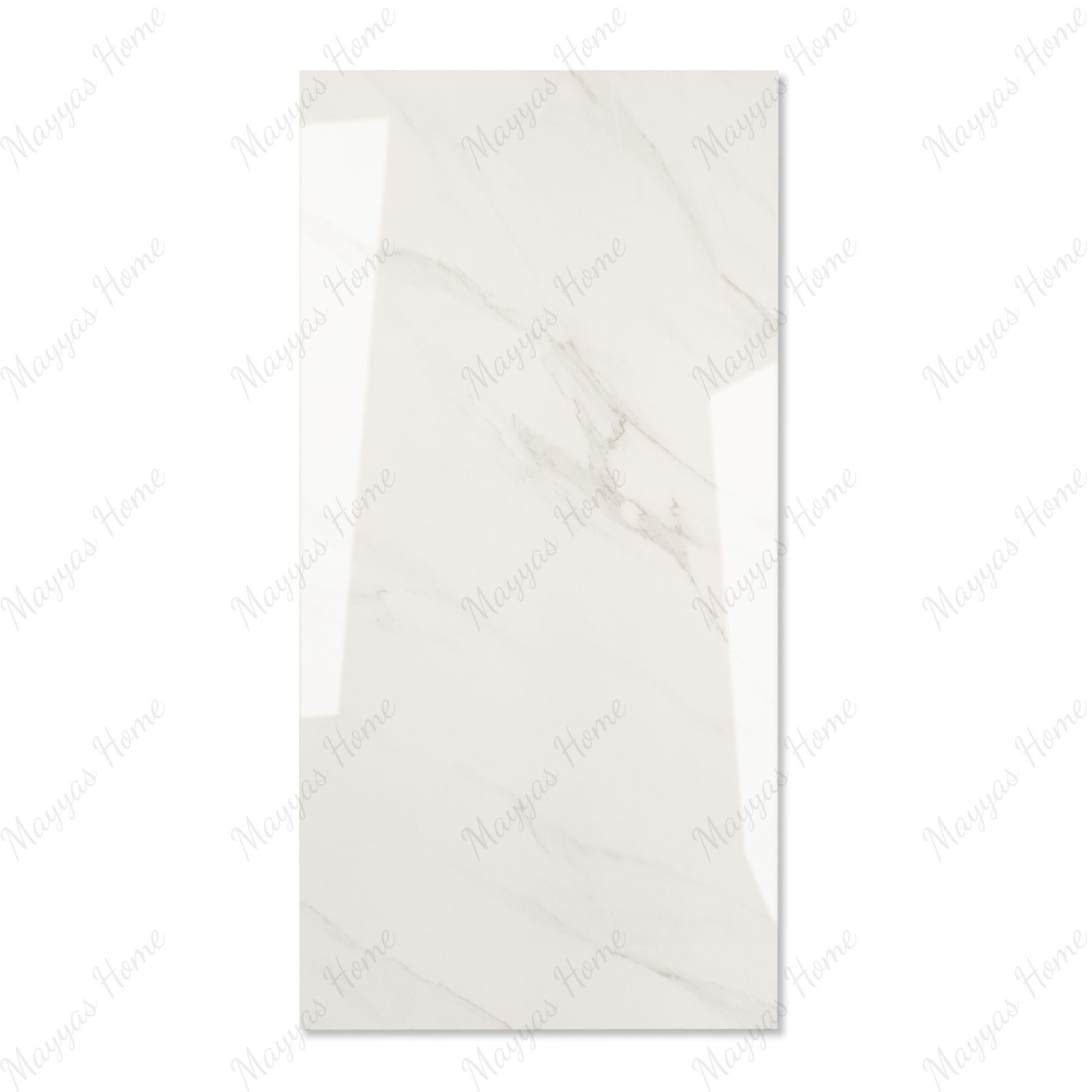 Imperial Shadow glossy marble porcelain tile 60x120cm with 9mm thickness features deep grey tones, bold veining and elegant polished finish.