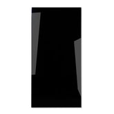 Jet Black glossy porcelain tile 60x120cm with 9mm thickness features deep solid black tone and polished luxury finish for modern interiors.