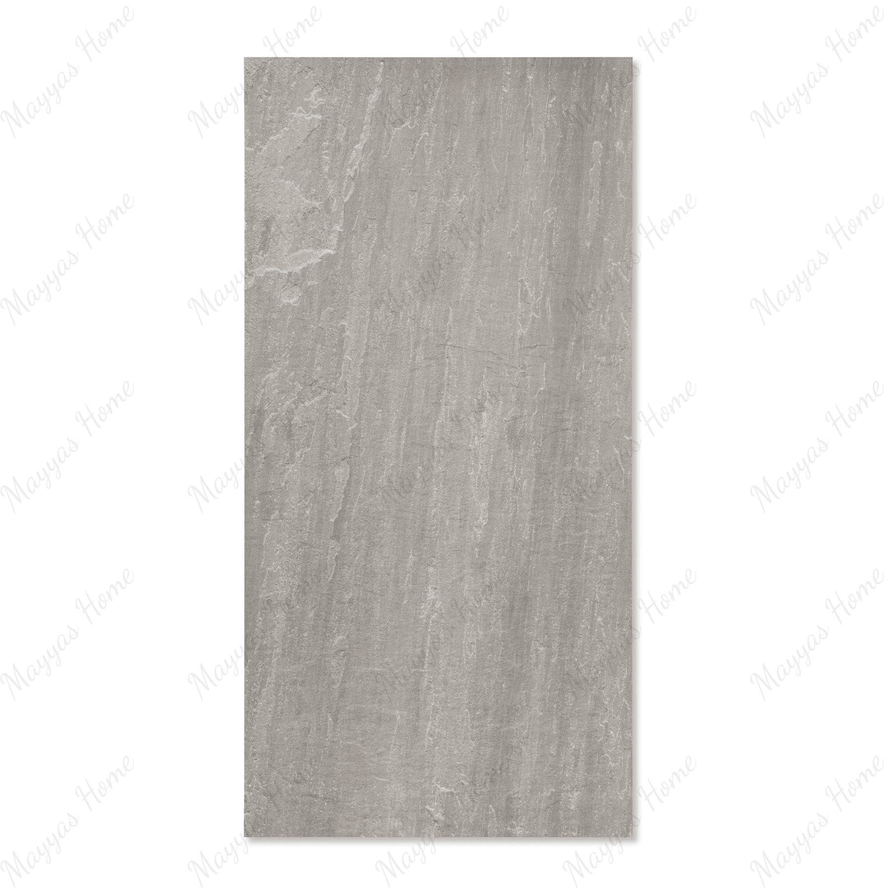 Kandra Grey porcelain tile 60x120cm 2mm thickness, grey stone look design, durable porcelain tile for modern floors and walls.