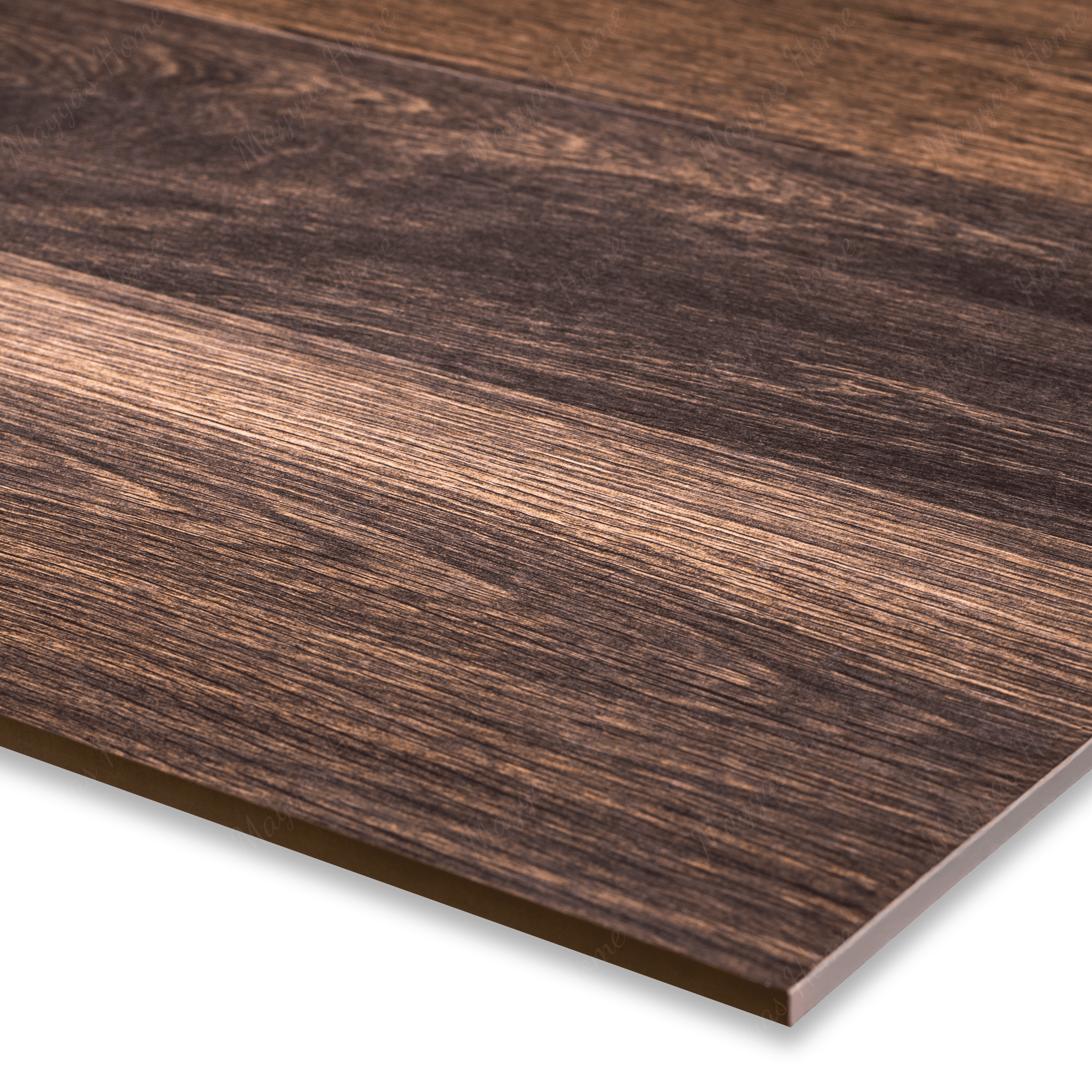 Karvel Weng 20x12cm porcelain tile with 09mm thickness. Deep wenge-brown tone, durable and elegant for walls, kitchens, and modern interiors.