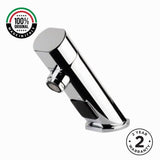 Luxury mains-powered electronic single water sink faucet with modern above-counter installation and water-saving flow control.