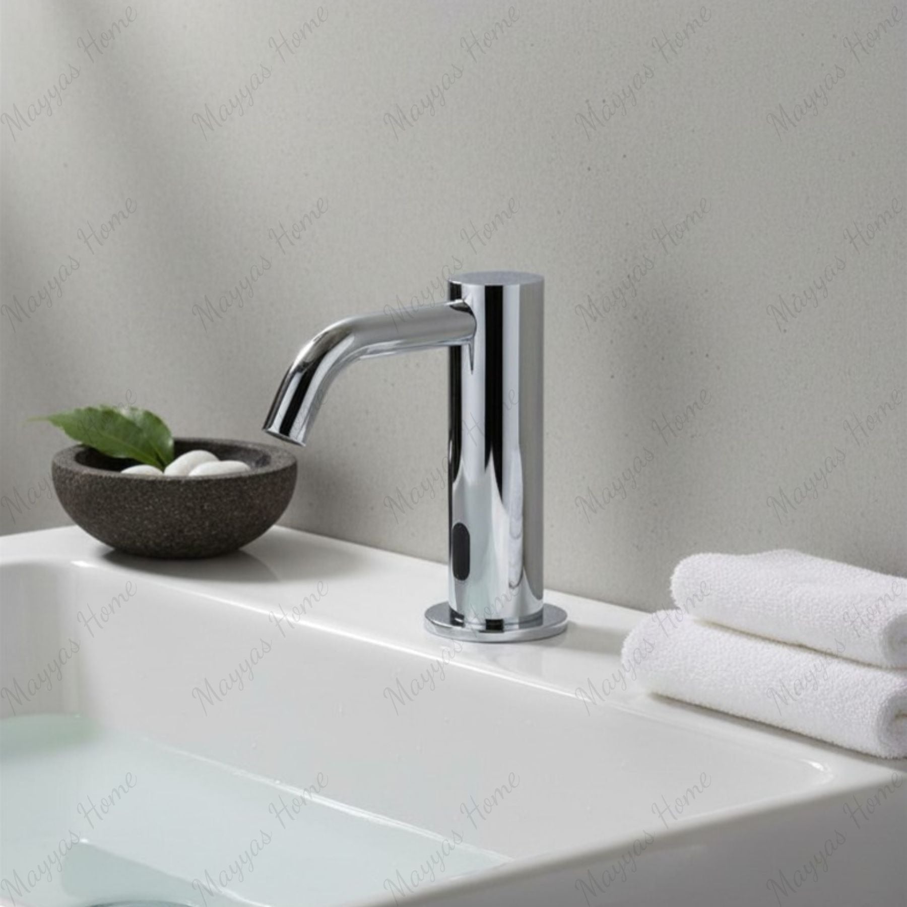 MCM 703501 electronic single-water sink tap made in Italy. Battery-powered operation, premium Italian craftsmanship, water-saving flow limiter, designer finishes, and 2-year warranty.