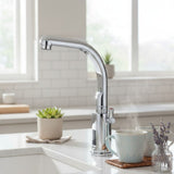MCM 709301 electronic sink mixer tap with swivel spout made in Italy. Battery-powered operation, chrome finish, water-saving flow limiter, and 2-year warranty.