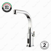 Mains-powered automatic sensor mixer tap with swivel spout and chrome finish. Water-saving touchless faucet for UAE washrooms, hotels, offices, and commercial spaces.