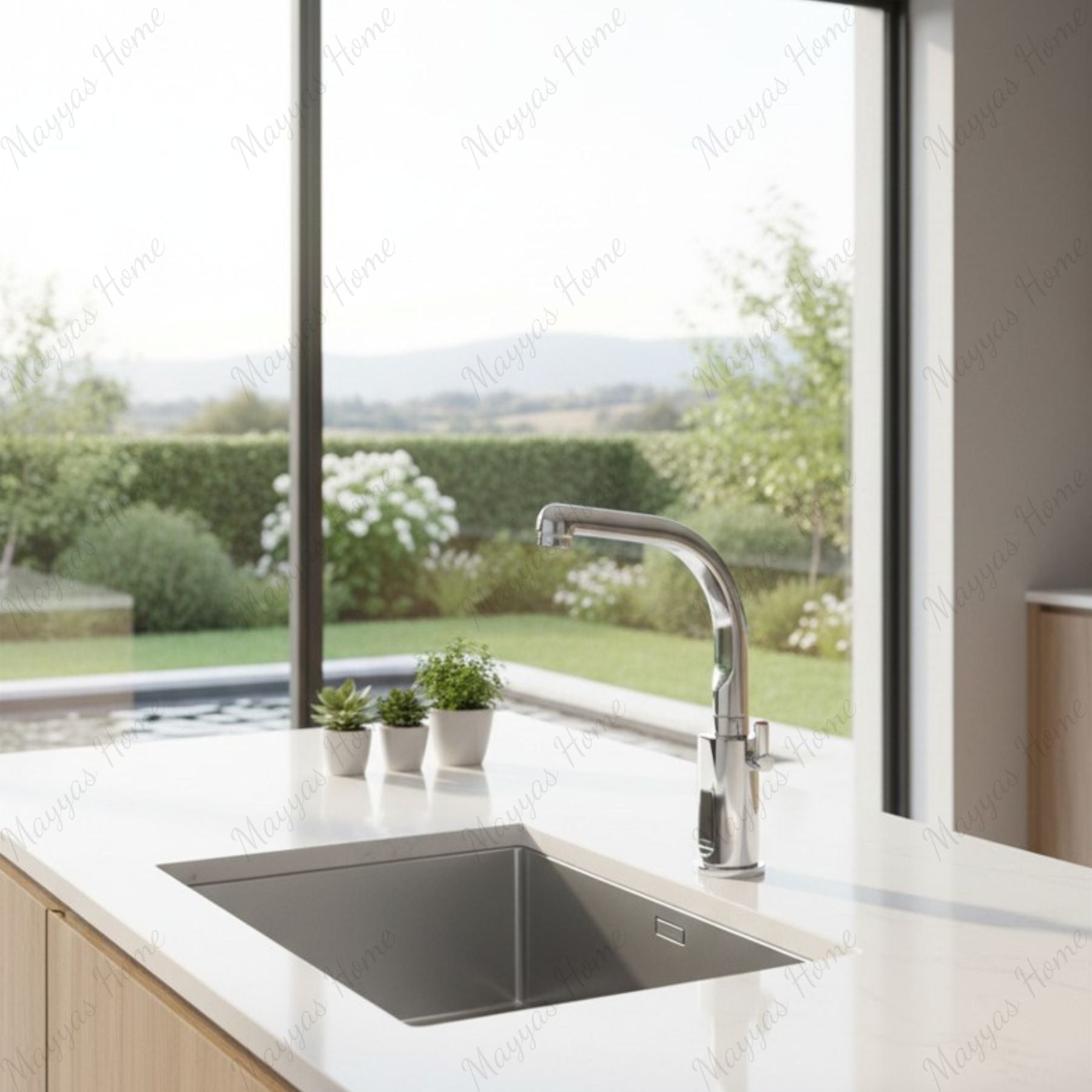 Mains-powered automatic sensor mixer tap with swivel spout and chrome finish. Water-saving touchless faucet for UAE washrooms, hotels, offices, and commercial spaces.