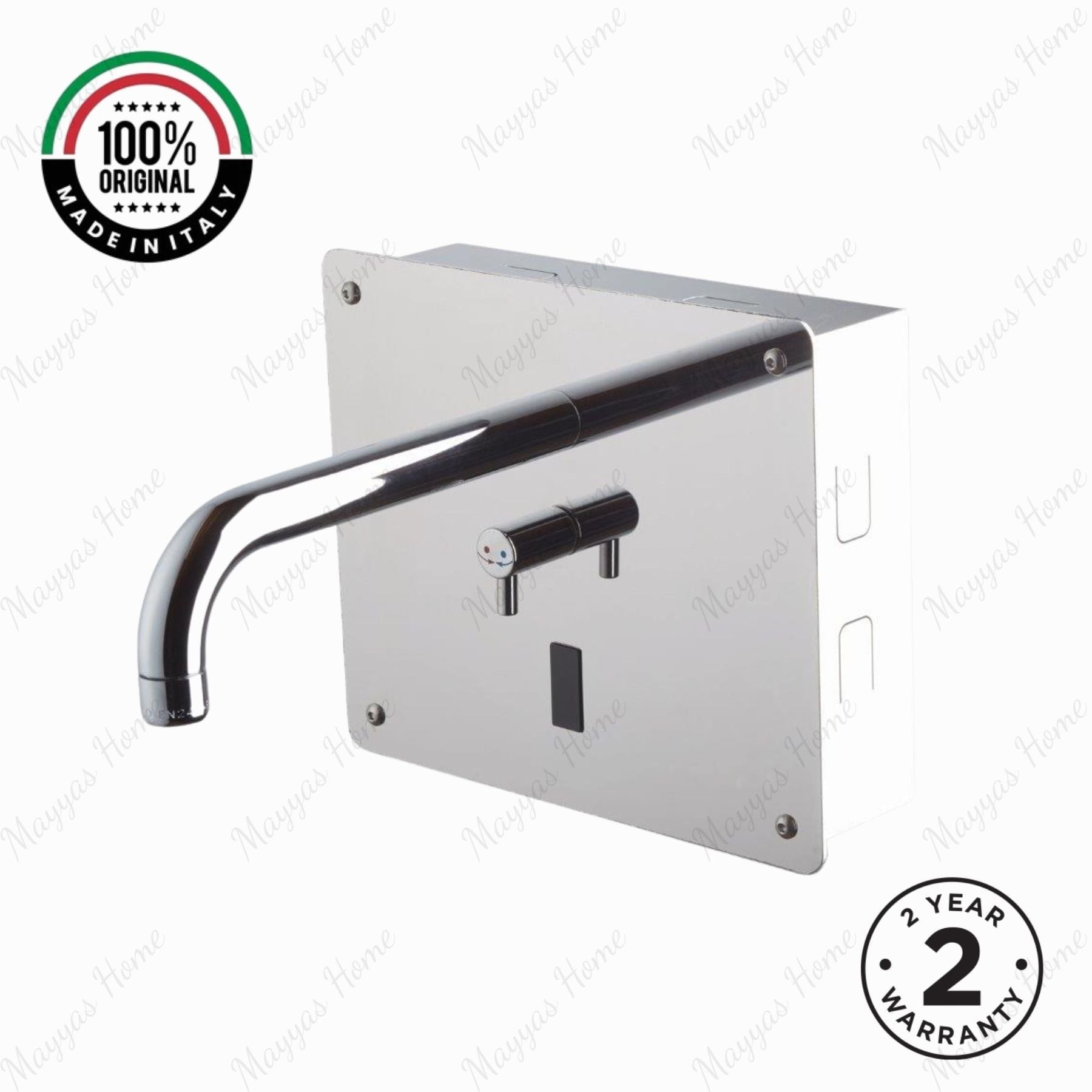 Mains-powered electronic sink mixer with built-in installation and chrome finish. Touchless, water-saving faucet for modern UAE washrooms.