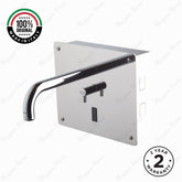 Mains-powered electronic sink mixer with built-in installation and chrome finish. Touchless, water-saving faucet for modern UAE washrooms.