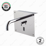 Mains-powered electronic sink mixer with built-in installation and chrome finish. Touchless, water-saving faucet for modern UAE washrooms.